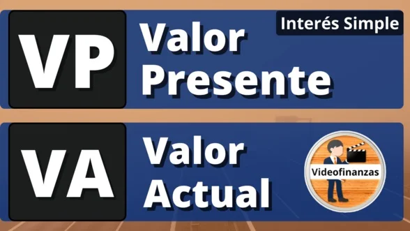 Valor presente o Valor Actual en el interés simple ejercicio de ejemplo