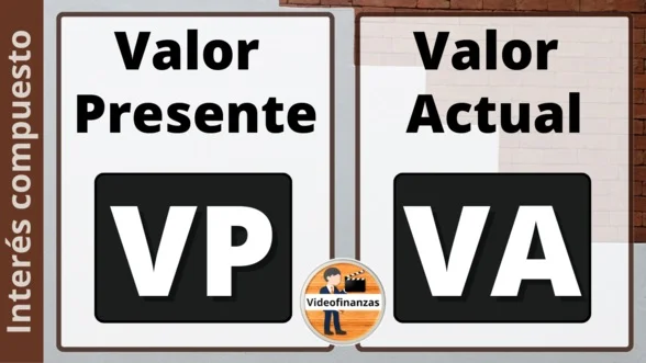 Valor presente o valor actual en el interés compuesto ejercicio de ejemplo y formulas