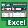 Tabla amortización método americano ejemplo en Excel